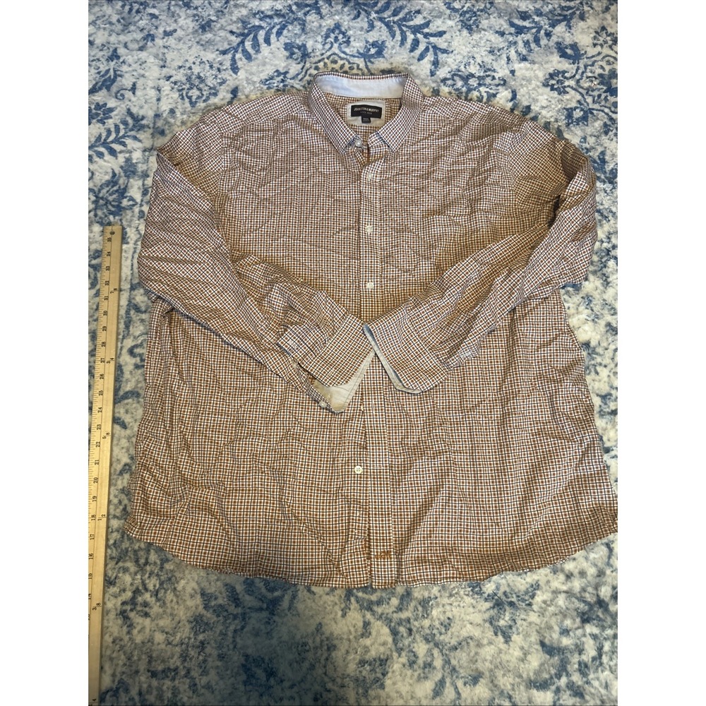 Johnston & Murphy Performance Mens Short Sleeve Button Down Shirt XXXL Geometric